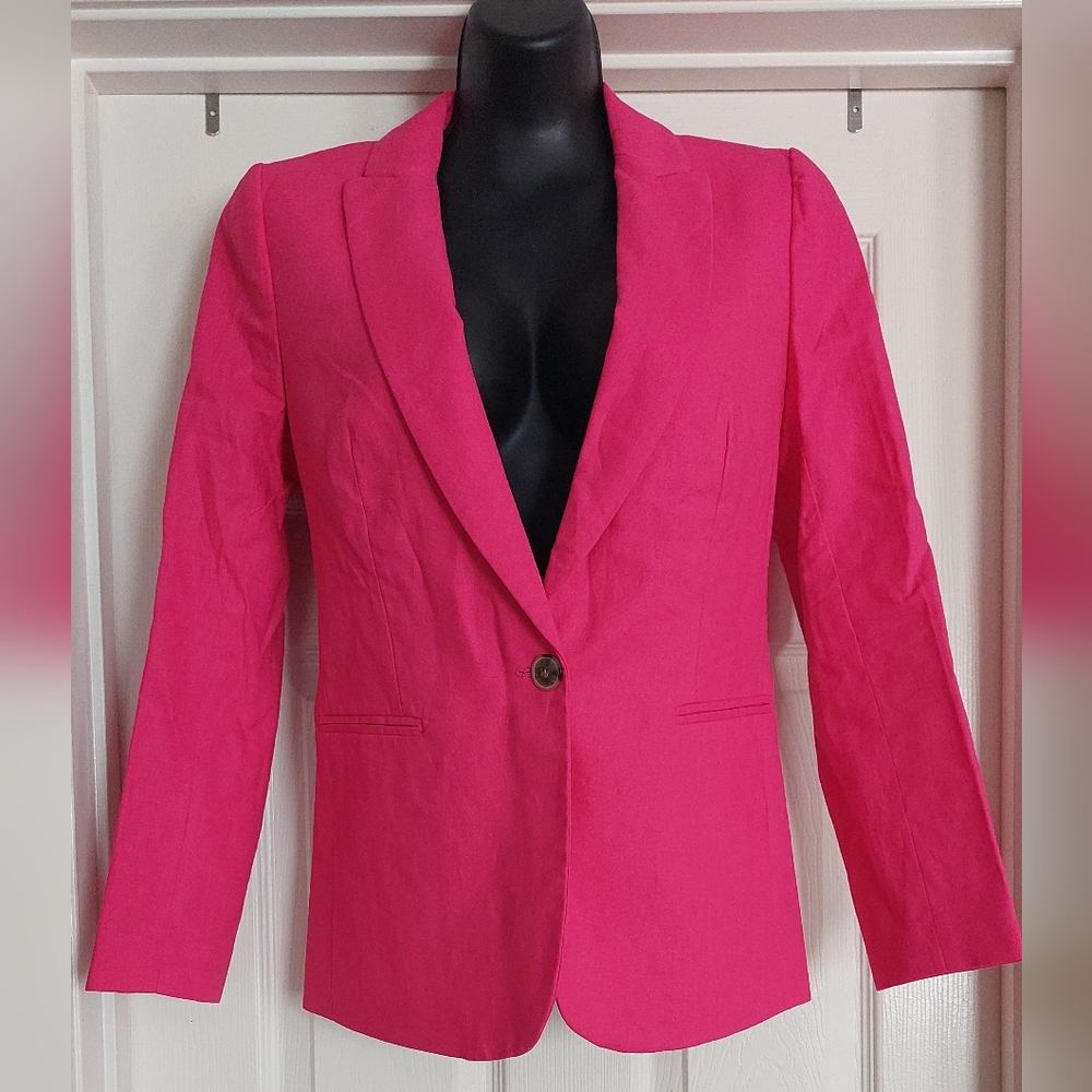 J Crew - Linen Blend - Pink Blazer